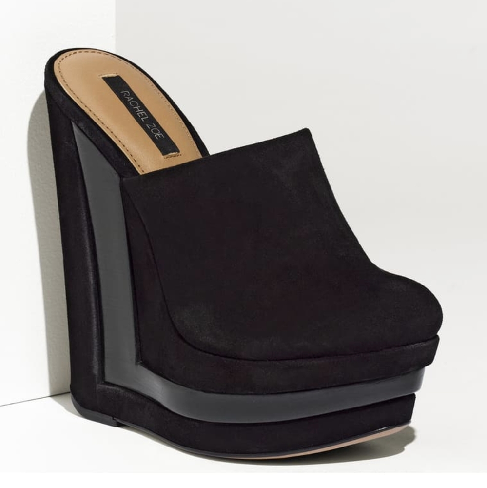 🌼 Rachel Zoe 8.5  Emma Slip On Wedge Clog Black